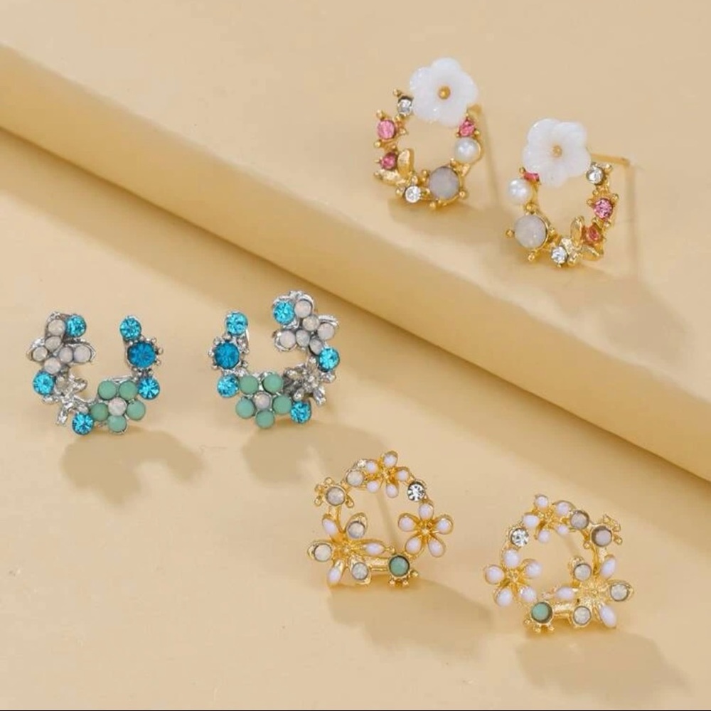 3 pairs earrings set
